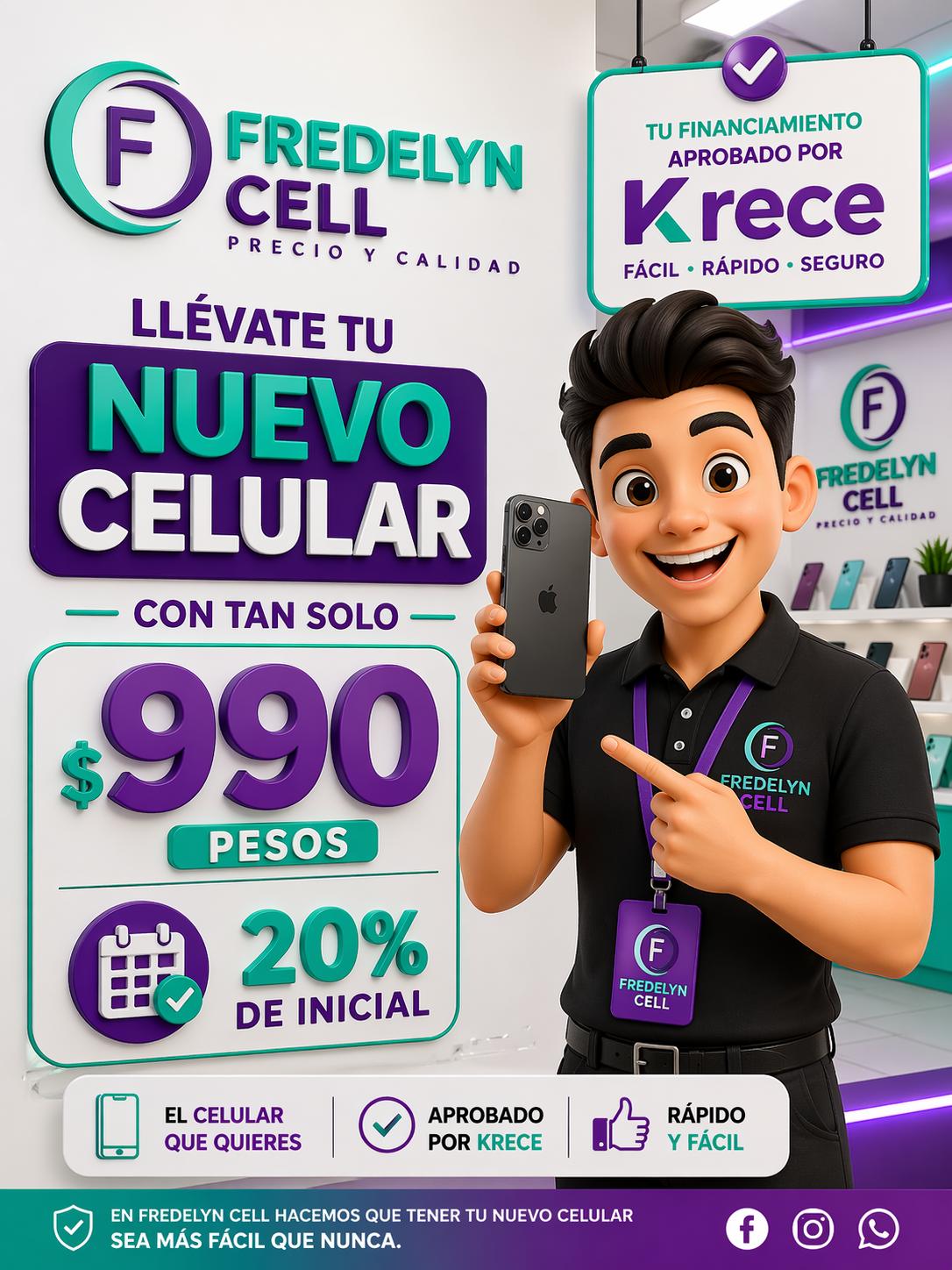 Financiamiento Fredelyn Cell con Krece